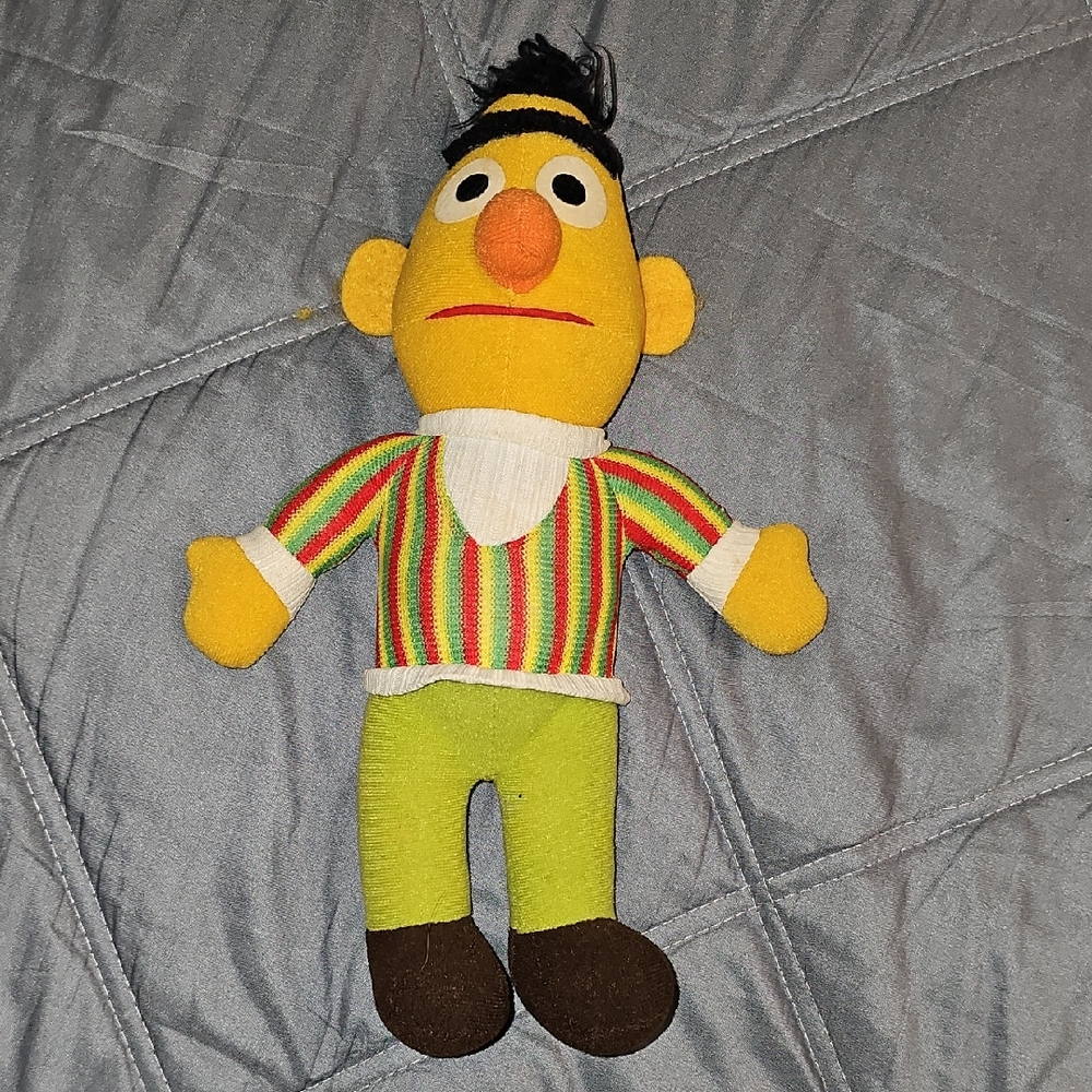Sesame Street Bert Plush Toy with Striped Shirt